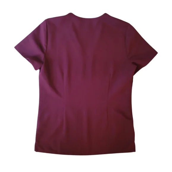 Figs Casma Three Pocket Scrub Top Burgundy - Picture 5 of 5